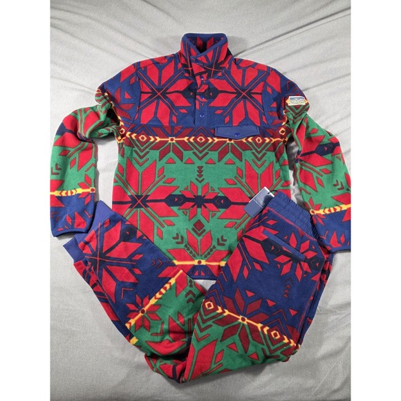NWOT *READ* 2 pc Set Polo Ralph Lauren Fair Isle Brushed Fleece Pullover Jogger